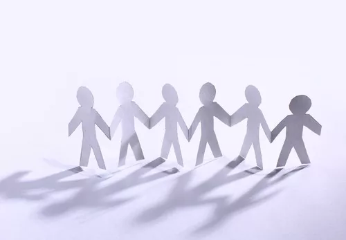 paper cutout of people