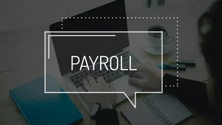payroll word in speech bubble