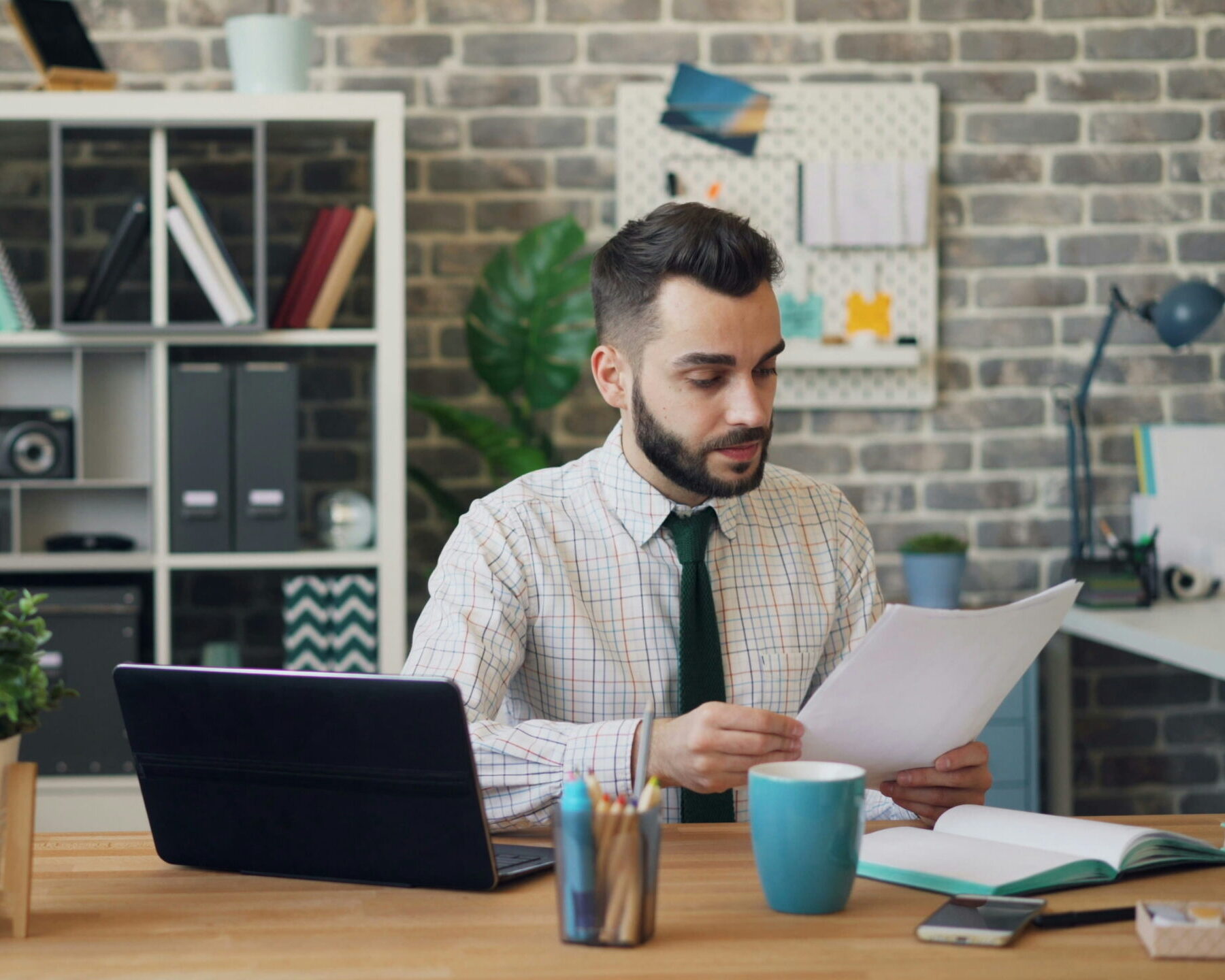hr professional reviewing employee documents