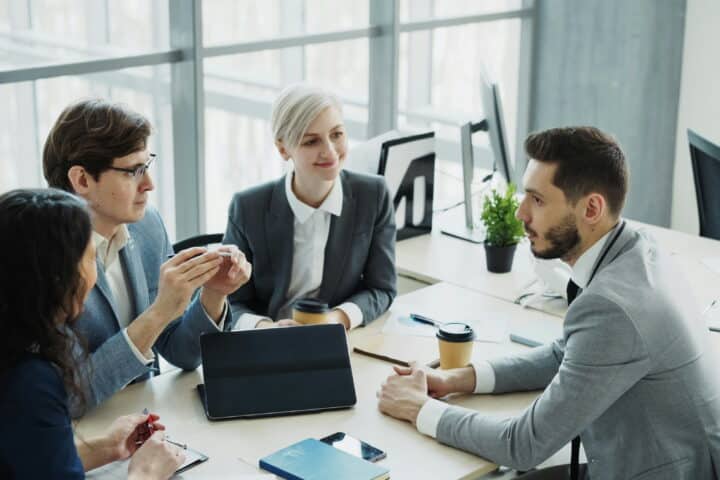employees in conference room