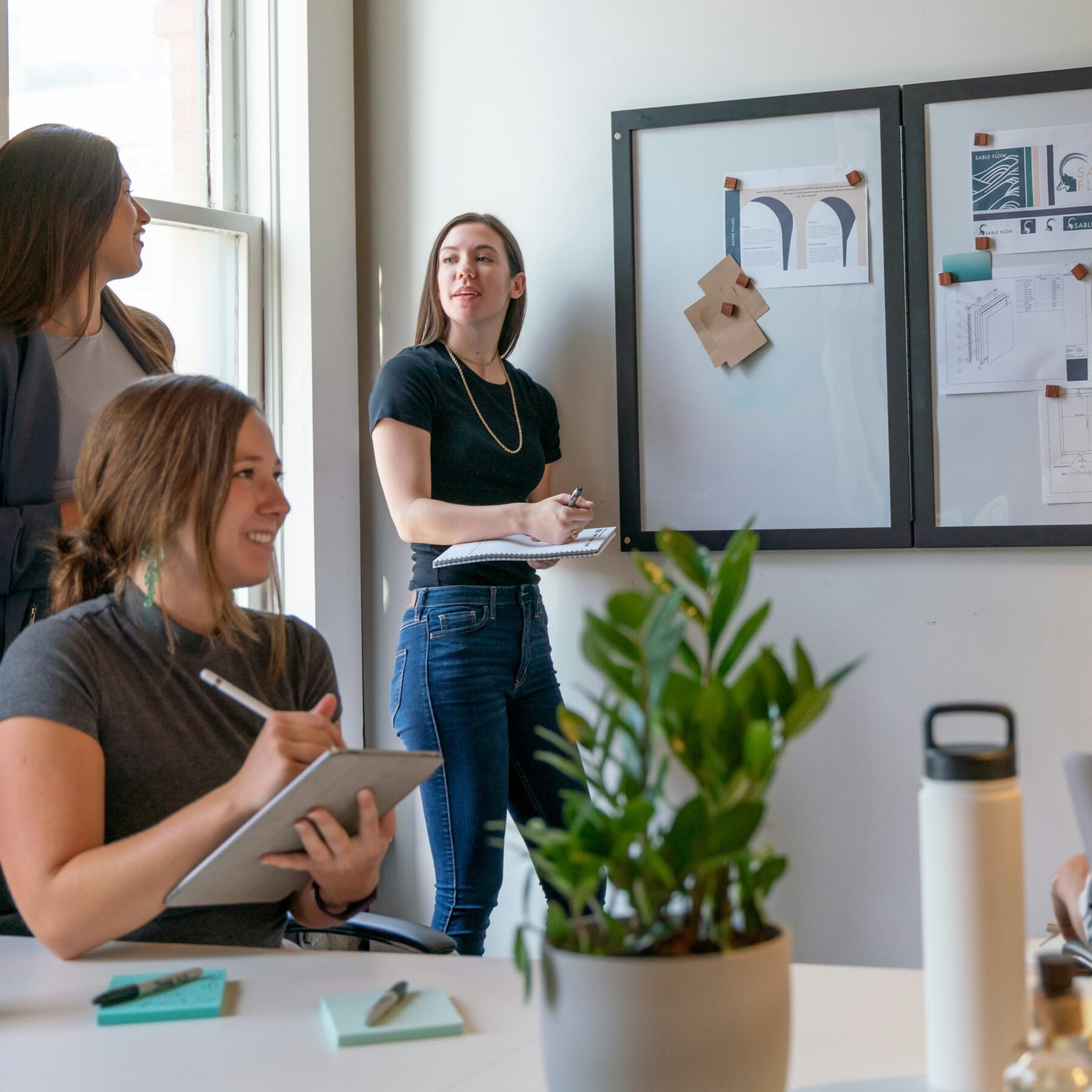 employees gathering in conference room